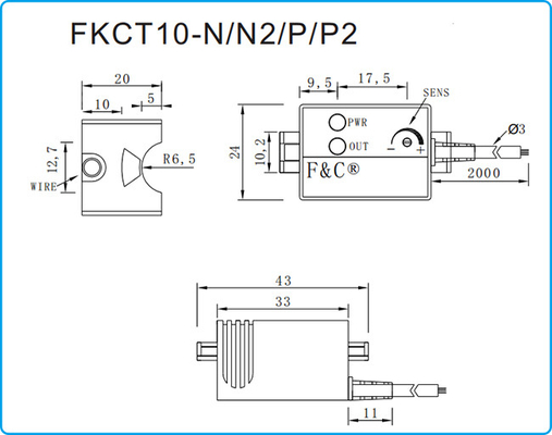 13 मिमी पाइपलाइन वॉटर लेवल सेंसिंग PNP कैपेसिटिव स्विच FKCT10-P 12-24V DC